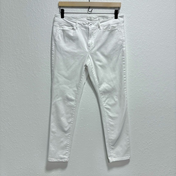 J Jill Denim Authentic Fit Slim Ankle White Jeans 6 - Picture 2 of 15